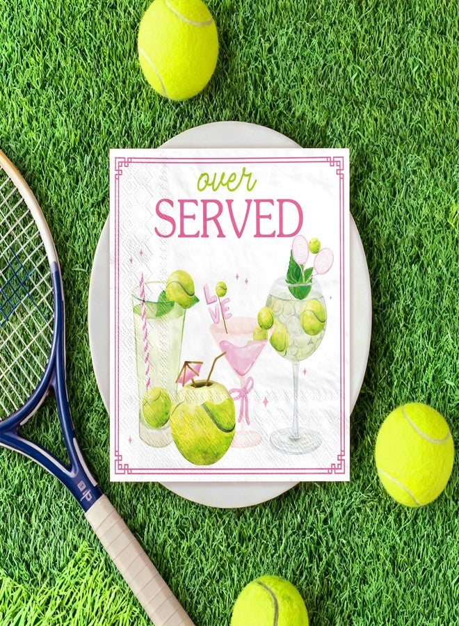 Greencian 100 Pcs Tennis Paper Napkins 3 Ply Tennis Drinks Disposable Absorbent Hand Towels Sports Theme Guest Napkins for Bridal Showers Bachelorette Party Dinner Bathroom Kitchen Decorations - Image 4